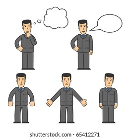 Businessman character set 04
