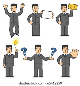 Businessman character set 05