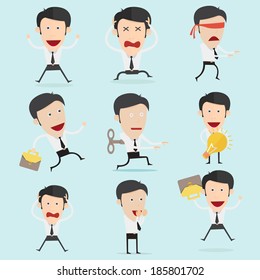 Businessman character set 