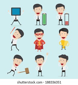 Businessman character set 