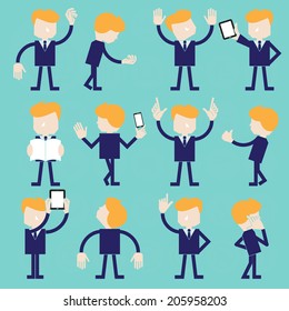 Businessman character set