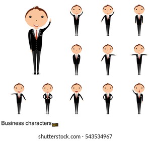 Businessman character set 