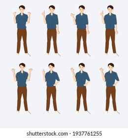 Businessman character set.  Creative idea design for template, brochure or presentation.