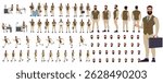 Businessman Character set, Character pack of Expressions, gestures, poses, lipsync, walk animation and run animation.
