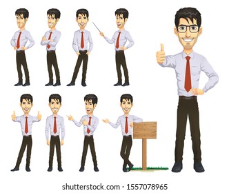 Businessman Character Set, Vector EPS 10