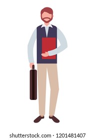 businessman character standing figure