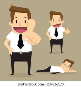 Businessman character Vector