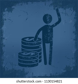 Businessman and character vector design