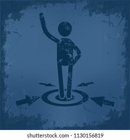 Businessman and character vector design