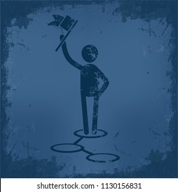 Businessman and character vector design