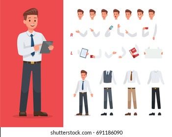 Businessman character vector design