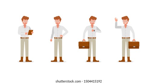 Businessman character vector design eps10.