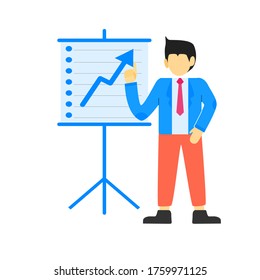 Businessman character. Vector illustration. Flat design style