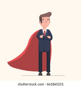 Businessman character. Vector illustration in a flat style