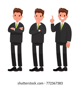 Businessman character. Vector illustration in a flat style