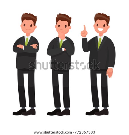Businessman character. Vector illustration in a flat style