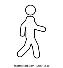 businessman character walking isolated icon vector illustration design