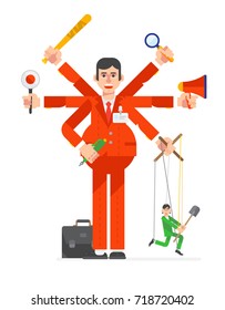 Businessman characters working. Vector illustration design.