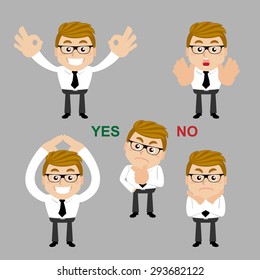 Businessman characters. Yes or no
