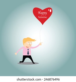 Businessman chasing love