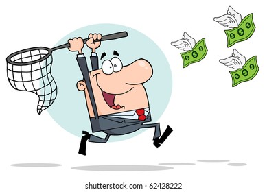 Businessman Chasing Money