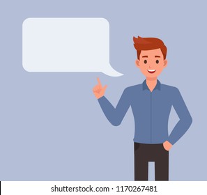 Businessman with Chat Bubbles character vector design. 