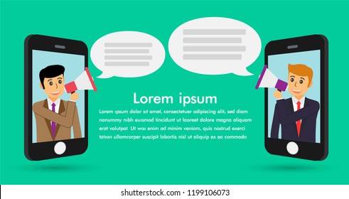 businessman chat call
