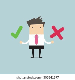 Businessman check mark