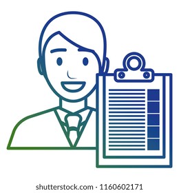 businessman with checklist character