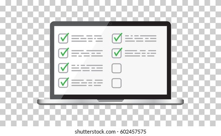 Businessman checklist with notebook. Check list icon flat vector illustration.