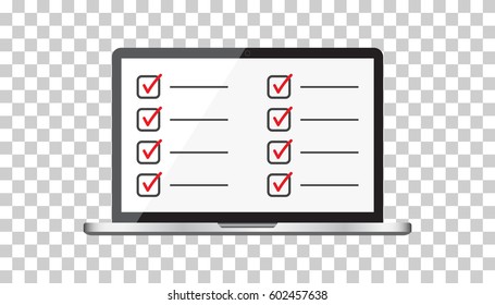 Businessman checklist with notebook. Check list icon flat vector illustration.