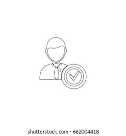 Businessman checkmark vector  icon.