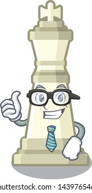 Businessman chess king on a the mascot