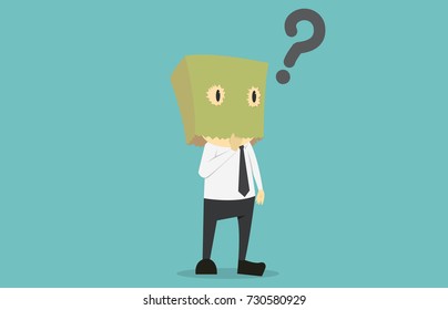 Businessman choosing with box in head.Cartoon of business success is the concept of the man characters business, the mood of people, can be used as a background,banner,infographics.illustration vector - Powered by Shutterstock - Get 15% off with code: PIKWIZARD15
