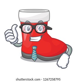 Businessman christmas santa boot isolated on mascot