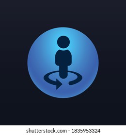 Businessman Circle - App Icon Button