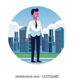 Businessman in the city