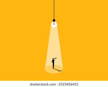 Businessman with a clear vision. vector