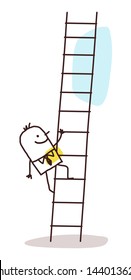 businessman climbing up