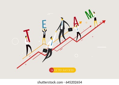 Grafo de escalada de hombres de negocios, ayuda.