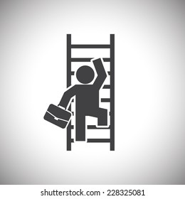  Businessman Climbing Ladder