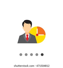 Businessman and clock