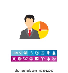 Businessman and clock