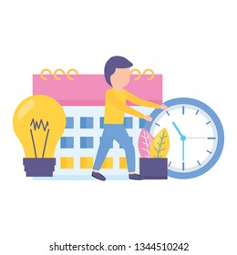 businessman clock calendar creativity