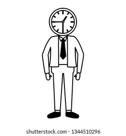 businessman with clock time