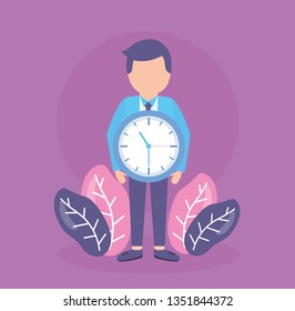 businessman clock time