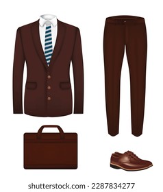 Ropa de hombre de negocios. ilustración vectorial