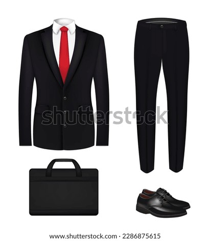 Businessman clothes set. vector illustration