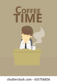 businessman coffee time.VECTOR