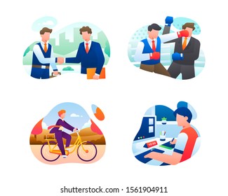 Businessman Collection For Background Element